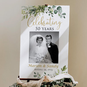 0th Wedding Anniversary Welcome Sign with Photo