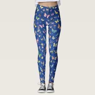 1000 Butterflies Blue Leggings