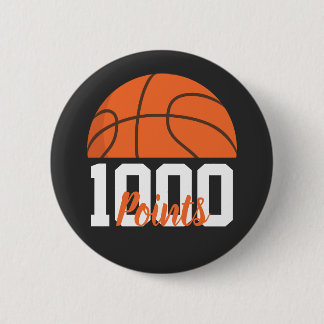 1000 Career Points Scorer Basketball High School Button