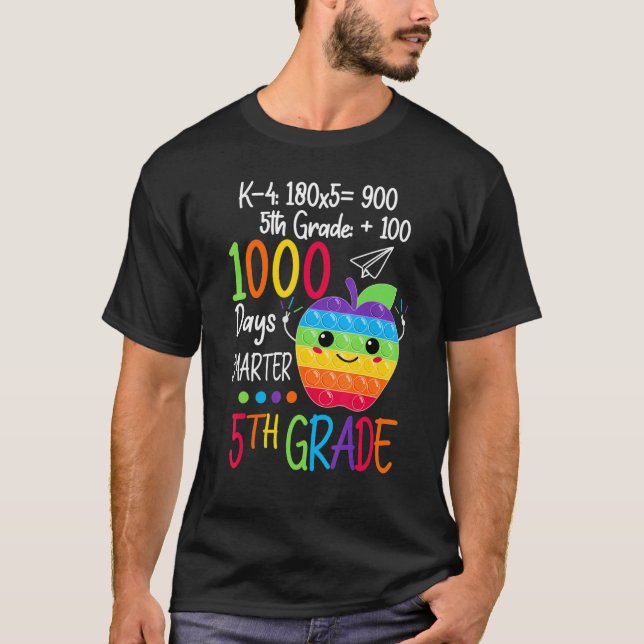 1000 days of school 5th Grade Teacher 1000 Days Sm T-Shirt (Front)