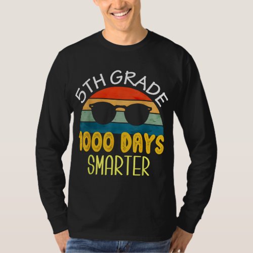 1000 Days Smarter Fifth 5th Grade Teacher Student  T_Shirt