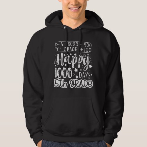 1000 days Smarter Fifth Grade Teacher 100th day of Hoodie