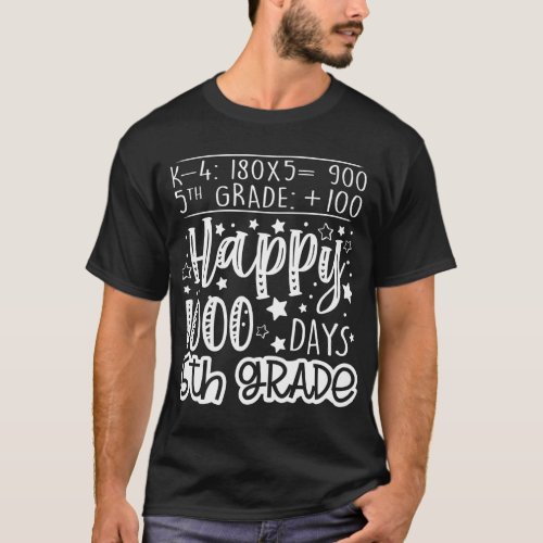 1000 days Smarter Fifth Grade Teacher 100th day of T_Shirt