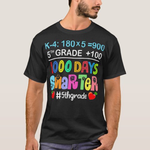 1000 Days Smarter Happy 1000th Day Of School Teach T_Shirt