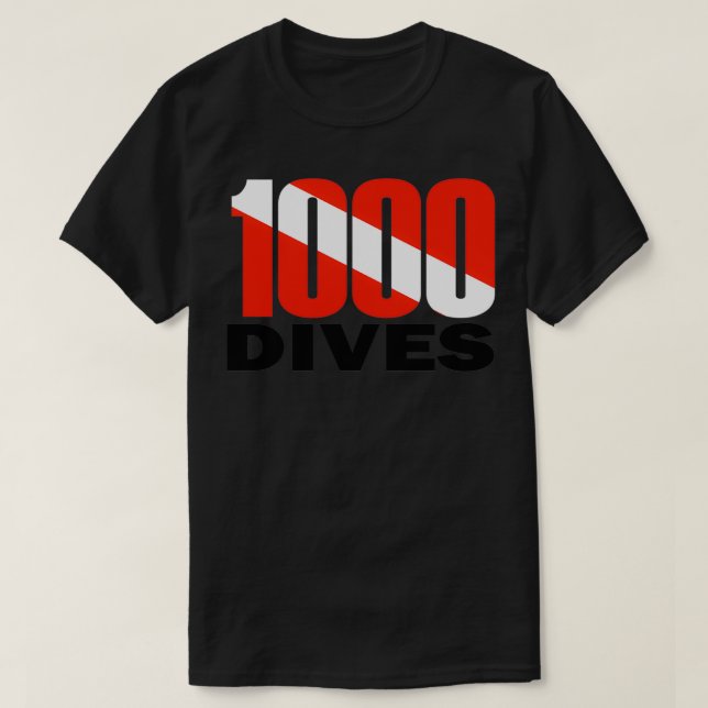 1000 Dives T-Shirt (Design Front)