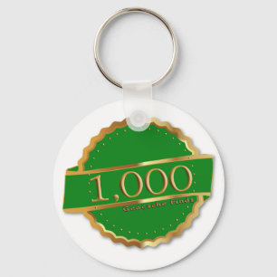 1000 FINDS  ACHIEVEMENT  Souvenir GEOCACHING Keychain