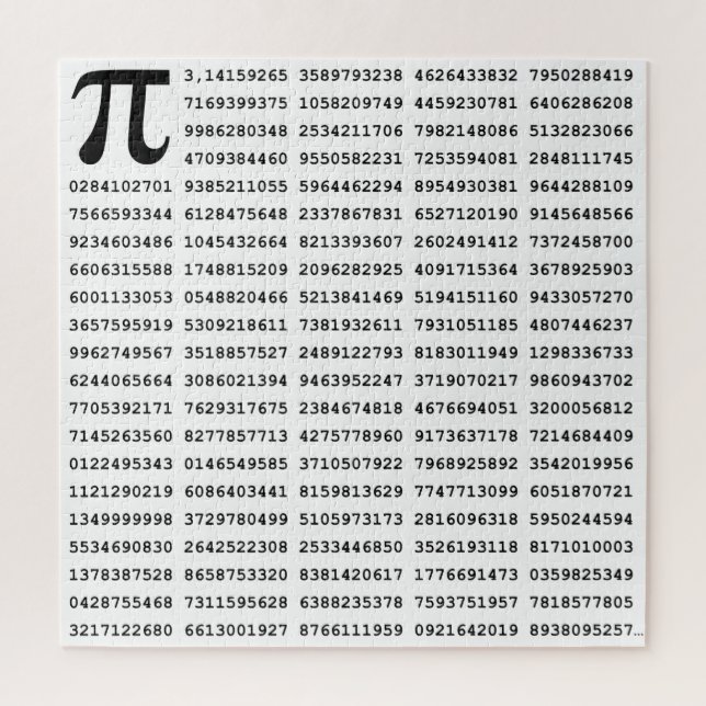 1000 First Digits Pi Number | Mathematical symbol Jigsaw Puzzle (Vertical)