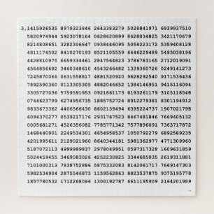 1000 First Digits Pi Number   Mathematical symbol Jigsaw Puzzle