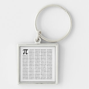 1000 First Digits Pi Number Mathematical symbol Keychain