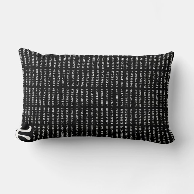 1000 First Digits Pi Number | Mathematical symbol Lumbar Pillow (Front)