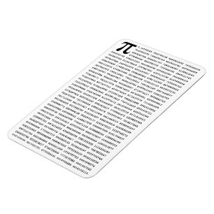 1000 First Digits Pi Number Mathematical symbol Magnet