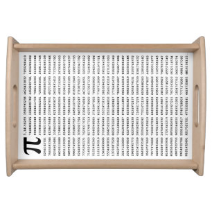 1000 First Digits Pi Number Mathematical symbol Serving Tray