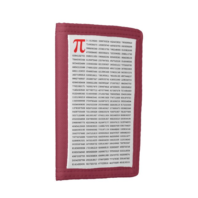 1000 First Digits Pi Number | Mathematical symbol Trifold Wallet (Side)