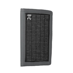 1000 First Digits Pi Number   Mathematical symbol Trifold Wallet