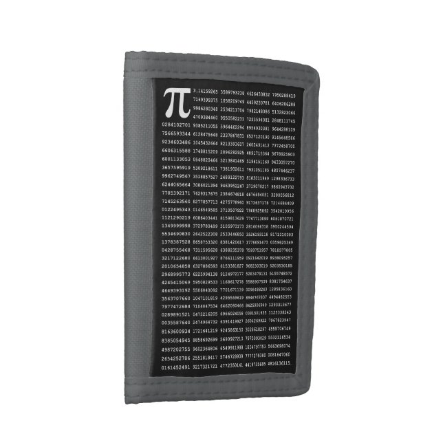 1000 First Digits Pi Number | Mathematical symbol Trifold Wallet (Side)