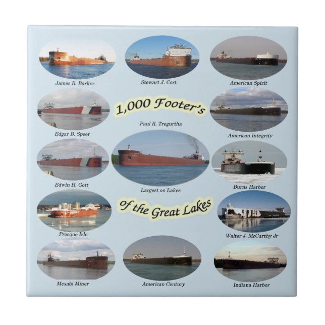 1000 footers of the Great Lakes tile (Front)
