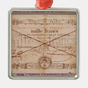 1000 Francs banknote from 8 Floreal, An X Metal Ornament