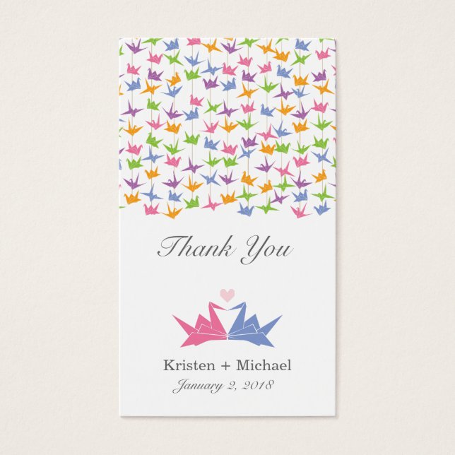 1000 Hanging Origami Paper Cranes Wedding (Front)