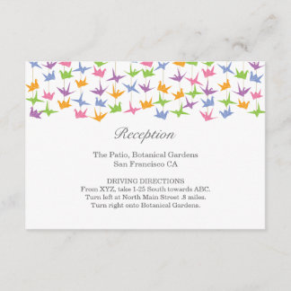 1000 Hanging Origami Paper Cranes Wedding Enclosure Card
