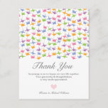 1000 Hanging Origami Paper Cranes Wedding Thank You Card