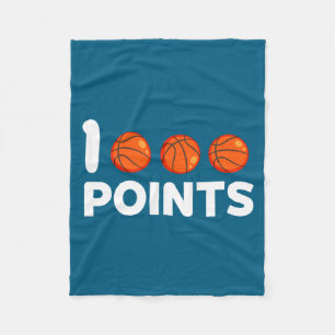 1000 Ints Basketball Scorer High School Basketba _ Fleece Blanket