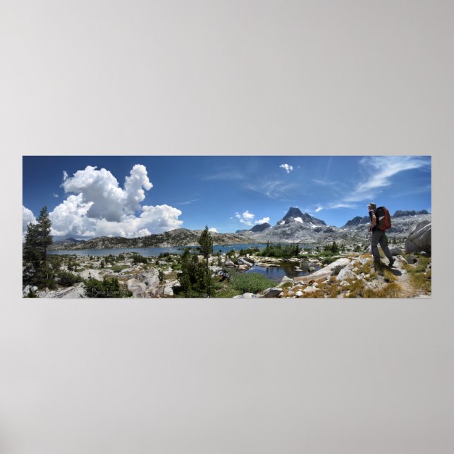 1000 Island Lake and Banner Peak - John Muir Trail Poster (Front)