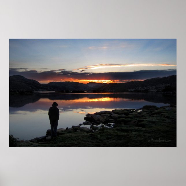 1000 Island Lake Sunrise - Ansel Adams Wilderness Poster (Front)