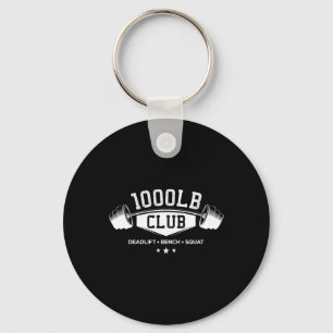 1000 Lb Pound Club Gym Weightlifting Deadlift Benc Keychain