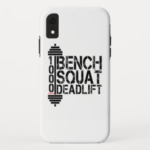 1000 Lbs Bench Squat Deadlift Powerlift Fitness iPhone XR Case