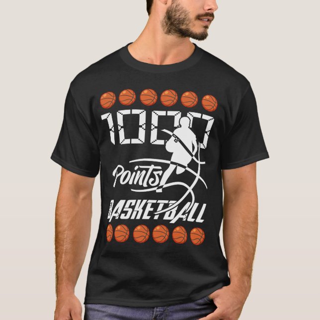 1000 Points Basketball Scorer High School Basketba T-Shirt (Front)