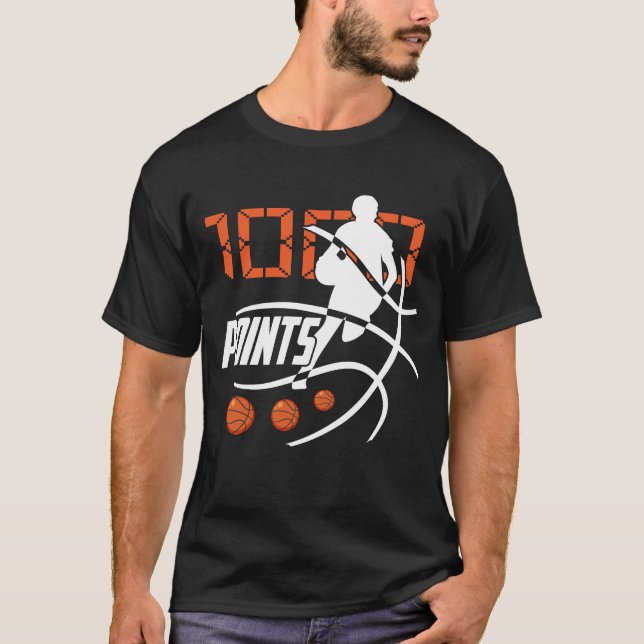 1000 Points Basketball Scorer High School Basketba T-Shirt (Front)