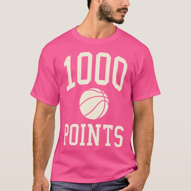 1000 Points Basketball Scorer High School Basketba T-Shirt (Front)