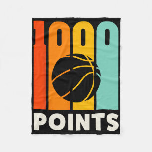 1000 Points Bysketbyll Scorer High School Bysketby Fleece Blanket