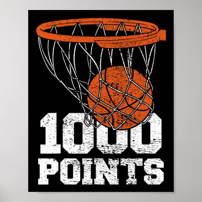 1000 Points Bysketbyll Scorer High School Bysketby Poster (Front)