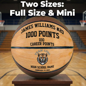 1000 Points Custom Name, Team Logo & Jersey Number Basketball