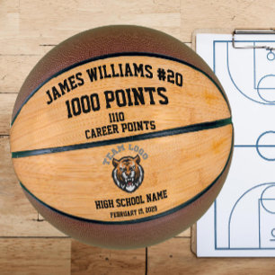 1000 Points Custom Name, Team Logo & Jersey Number Basketball