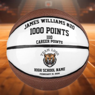 1000 Points Milestone Customized Commemorative Mini Basketball