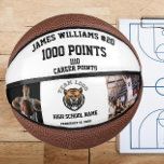 1000 Points Milestone With Custom Photos Mini Basketball<br><div class="desc">This customized commemorative basketball is the perfect gift for any basketball player or fan. The ball is printed with "1000 points" alongside a personalized name and jersey number logo, making it a unique and special keepsake that celebrates an unforgettable achievement. Whether you are celebrating your own milestone or honoring an...</div>