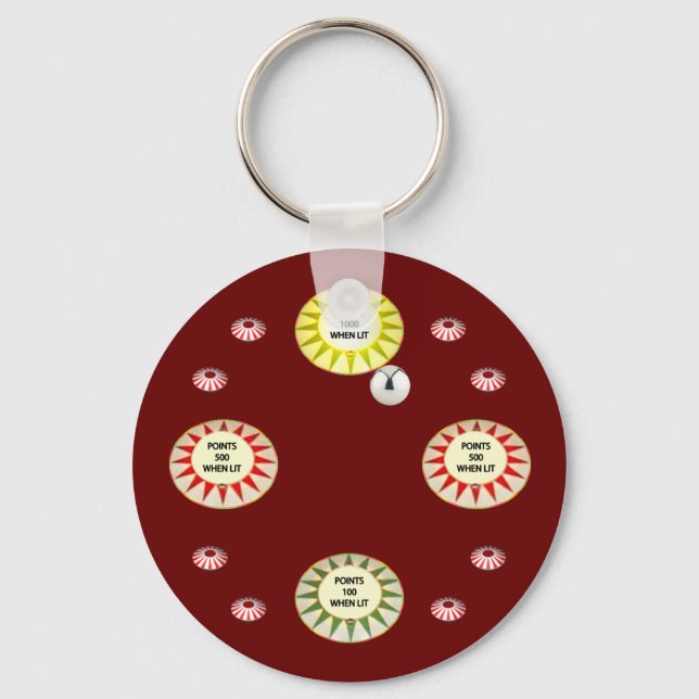 1000 Points Pinball Keychain (Front)