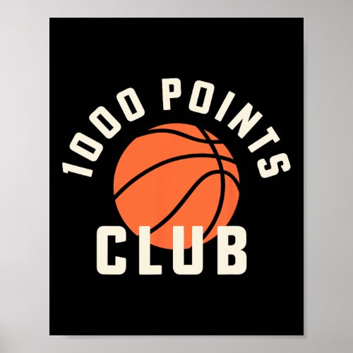 1000 Points Scorer High School Basketball Player  Poster