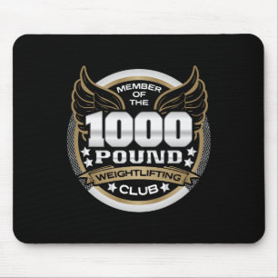 1000 Pound Weightlifting Club Member Powerlifter G Mouse Pad