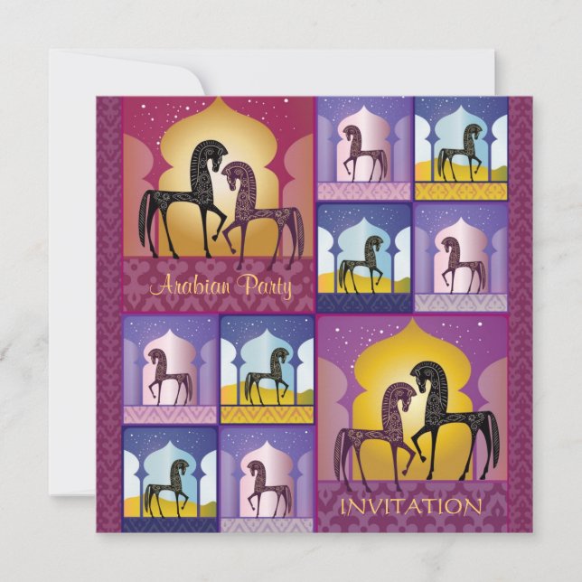 1001 Arabian Nights Party Invitation (Front)