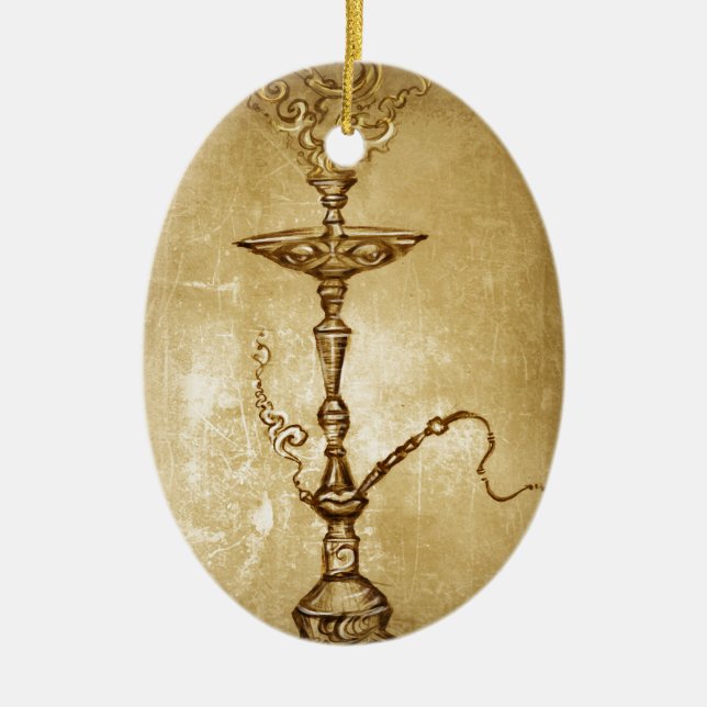 1001 Nights Shisha Ceramic Ornament (Front)