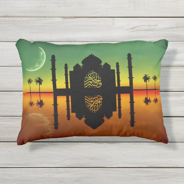 1001 Oriental Night Reflection Outdoor Pillow (Front)