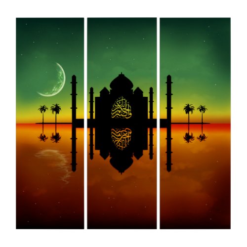 1001 Oriental Night Reflection Triptych