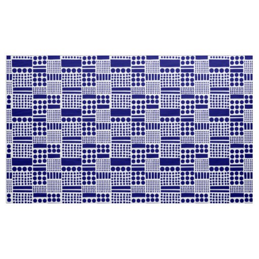 100416 - Deep Navy on White Fabric