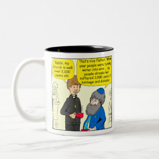 1004 lumbago and diabetes cartoon Two-Tone coffee mug