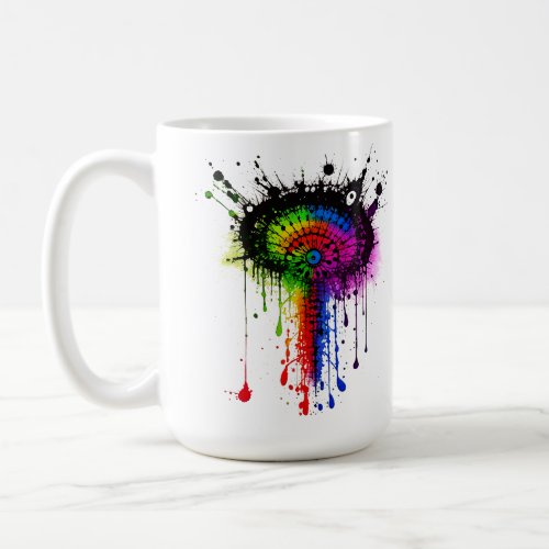 1005 Groovy Rainbow Inkblot Coffee Mug