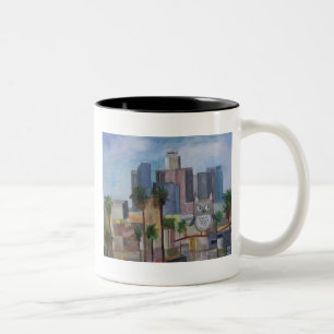 100_4966-1 Owl in LA Two-Tone Coffee Mug