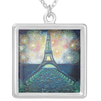 100_6731 Fireworks on Sterling Silver Plated Necklace